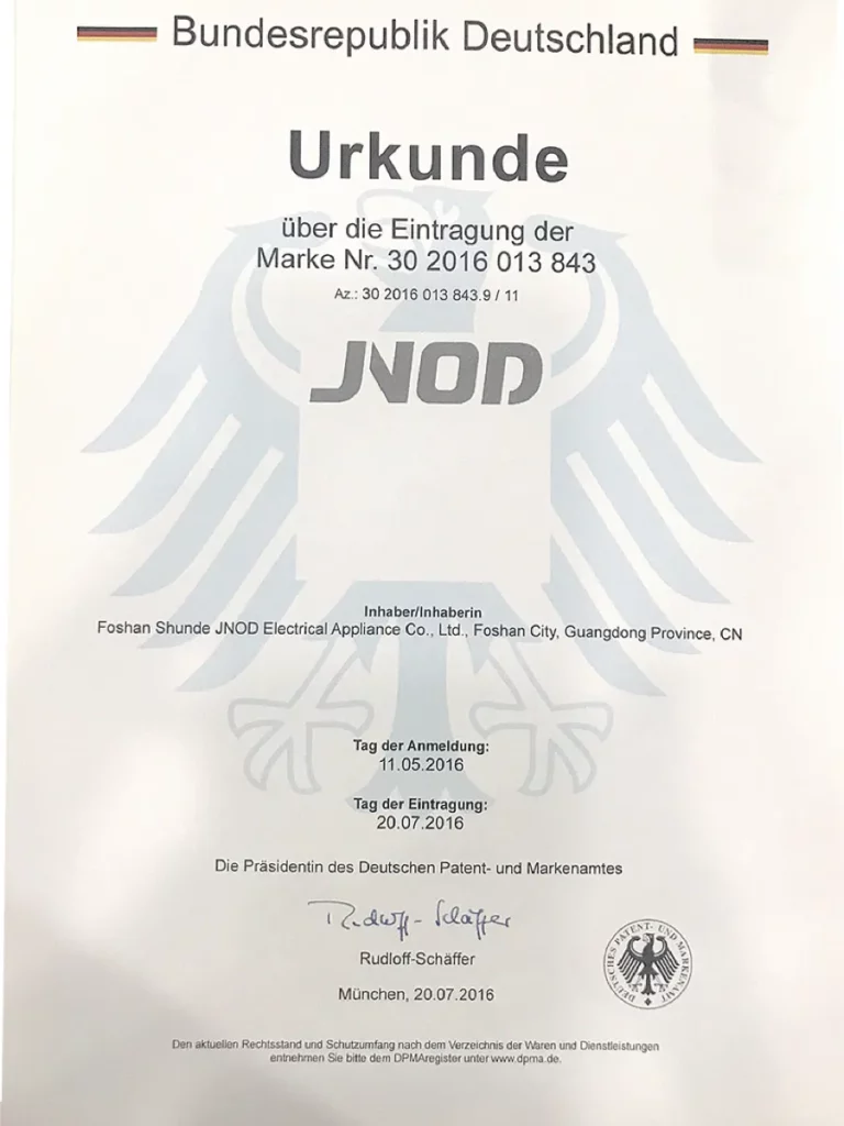 DE Compliance Certificate
